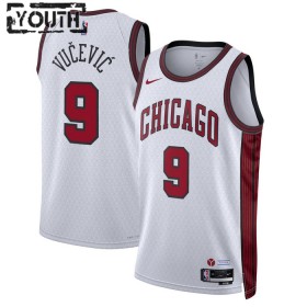 Dres Chicago Bulls Nikola Vucevic 9 Nike 2022-23 City Edition Bijela Swingman - Dječji